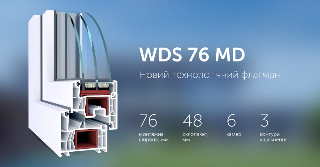 Металопластикові вікна WDS 76 MD ⋙ ™RIDNYA